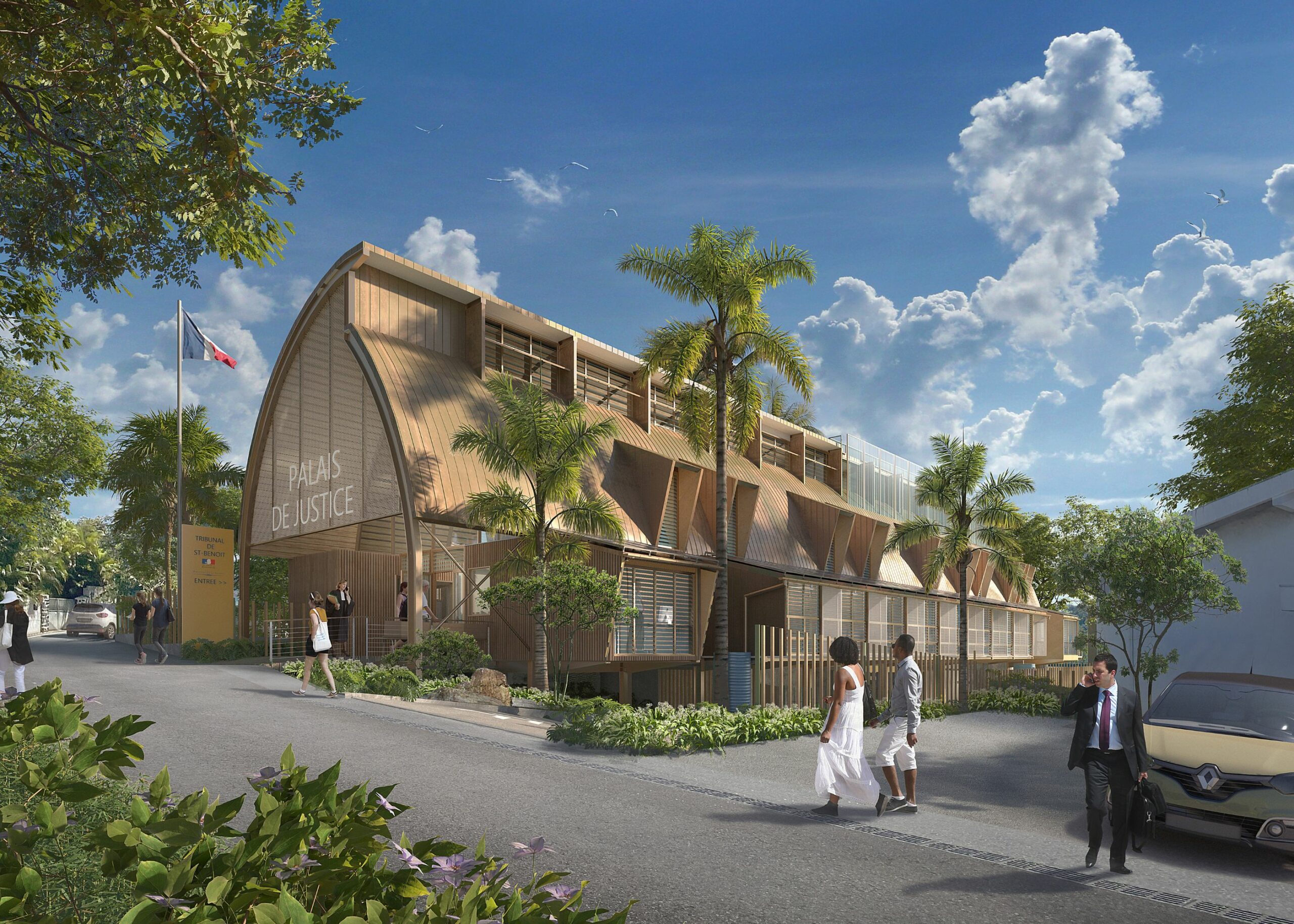Tribunal de St-Benoît | La justice est transparente et bioclimatique